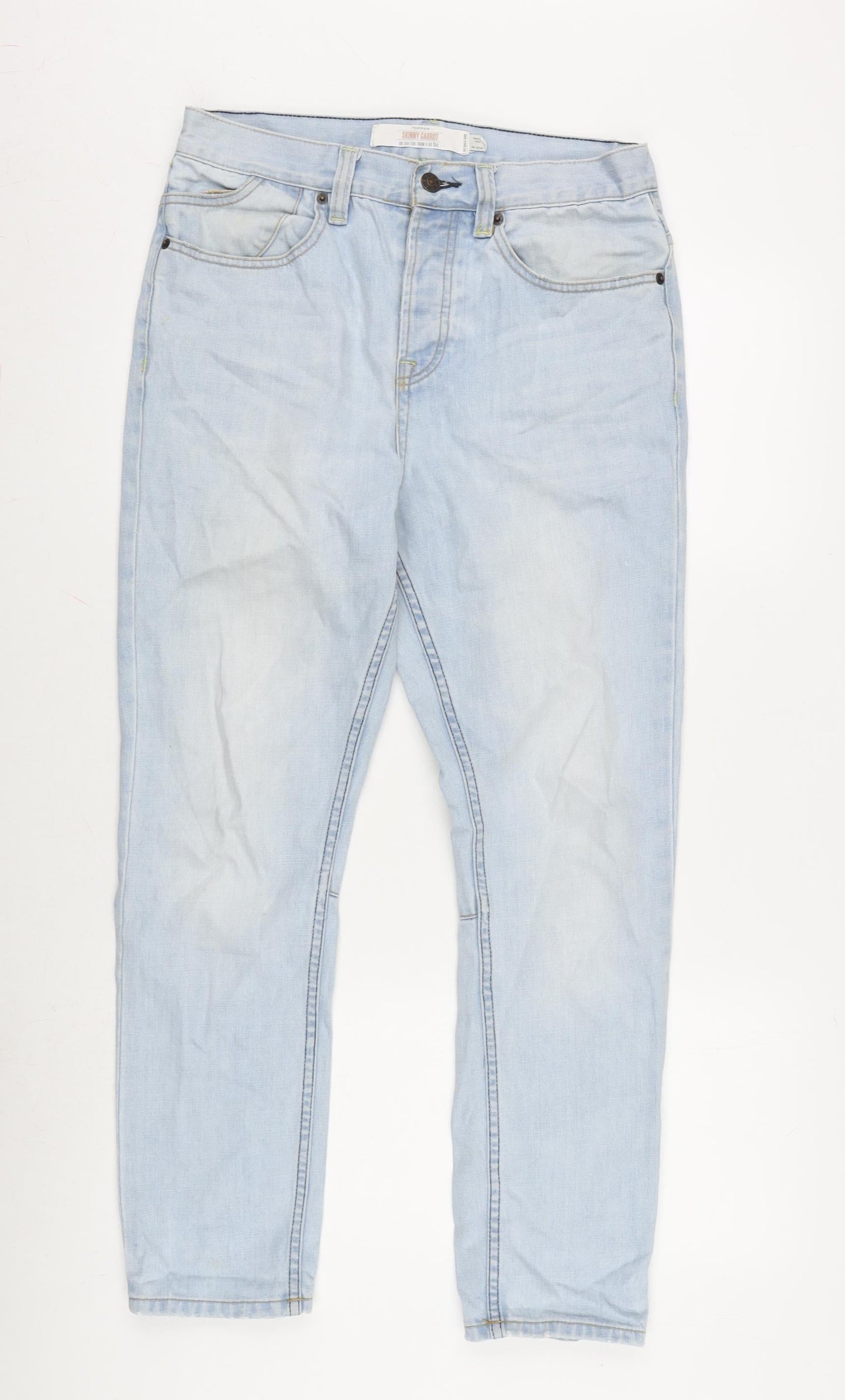 Mens UK Size 30 in Topman Regular Fit Skinny Blue Jeans