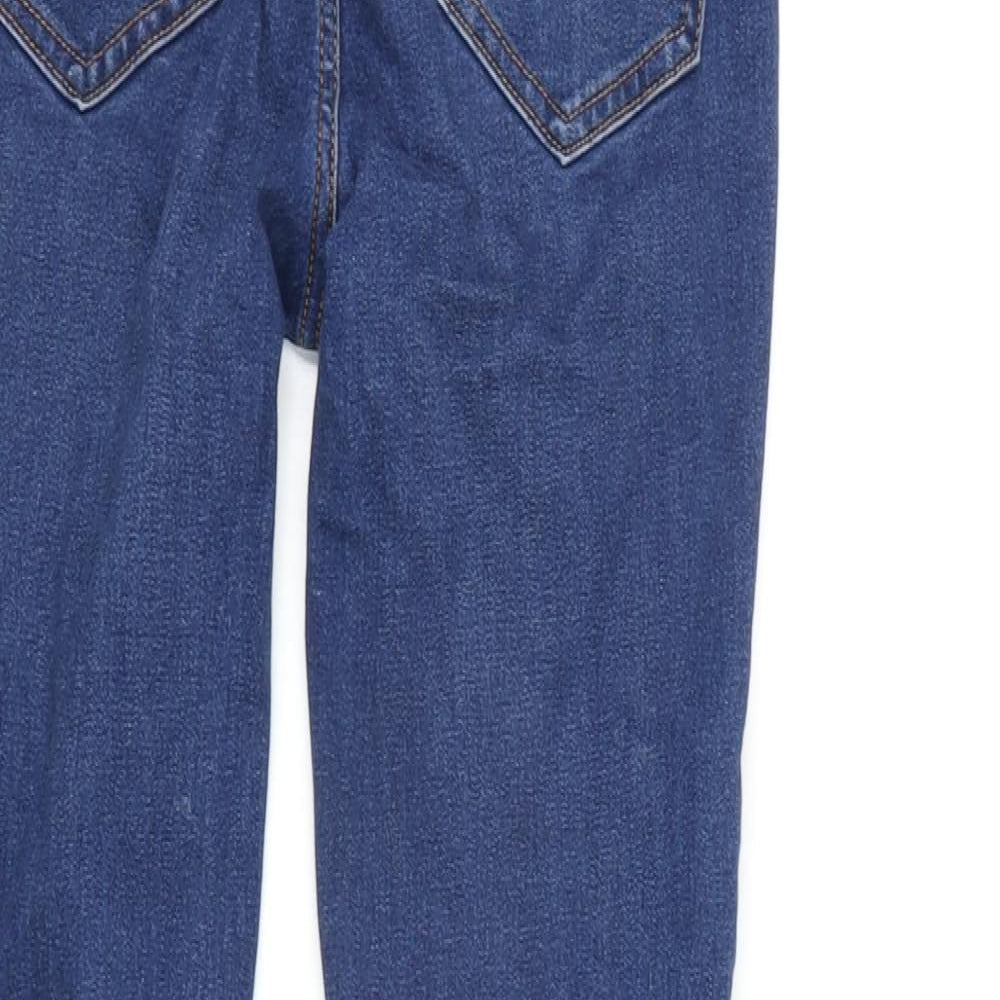 New Look Womens Blue Cotton Blend Skinny Jeans Size 10 L25.5 in Regular Zip