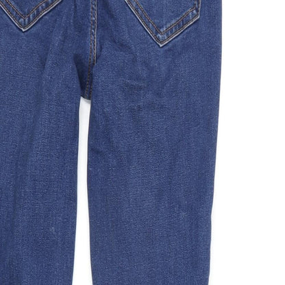 New Look Womens Blue Cotton Blend Skinny Jeans Size 10 L25.5 in Regular Zip