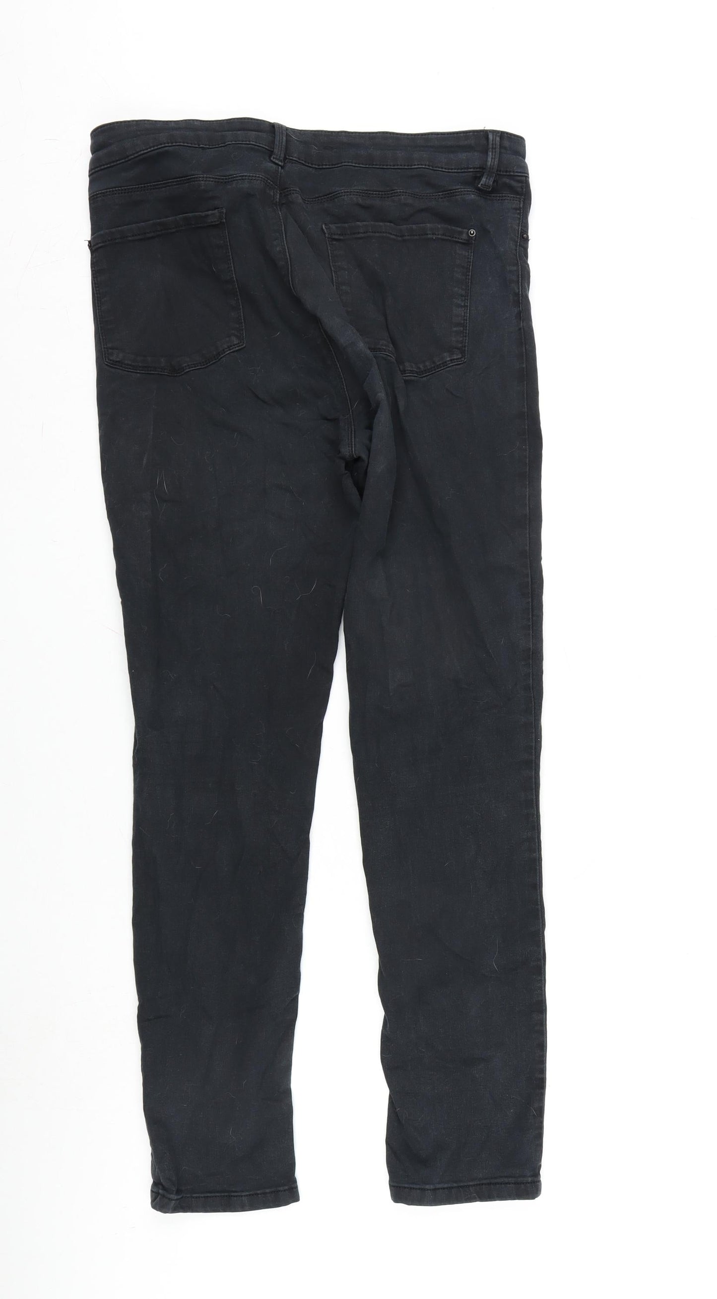 Therapy Sarah Womens Black Cotton Blend Skinny Jeans Size 16 L26.5 in Regular Zip