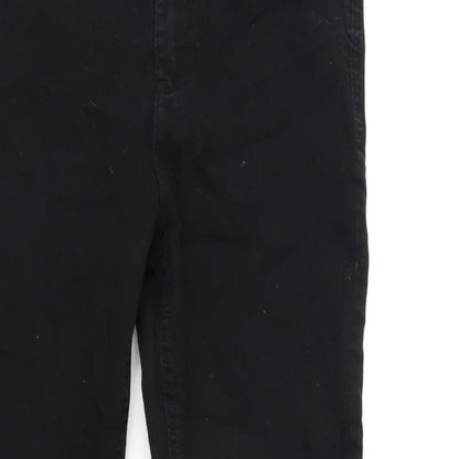 Marks and Spencer Womens Black Cotton Blend Skinny Jeans Size 10 L24.5 in Regular Zip
