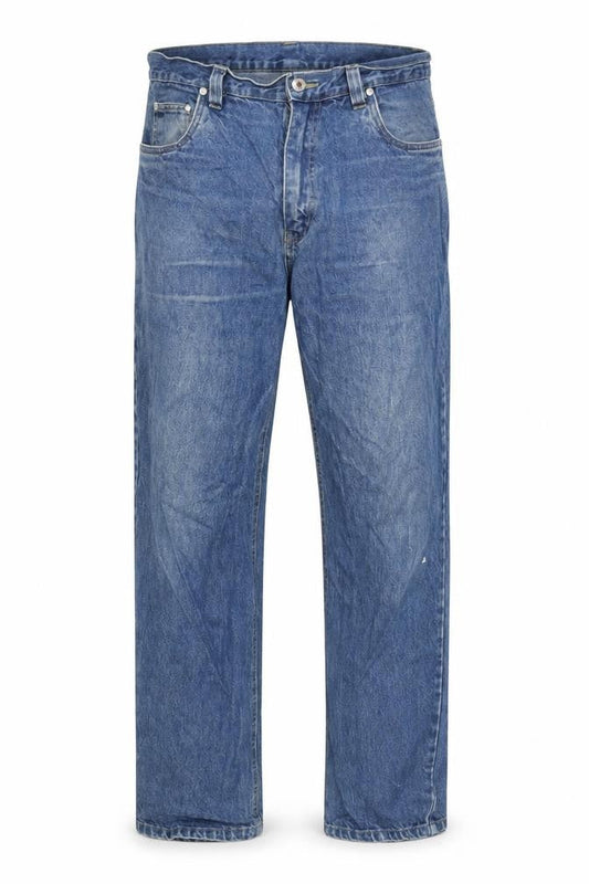 Mens UK Size 34 in Edge Regular Fit Straight Blue Jeans