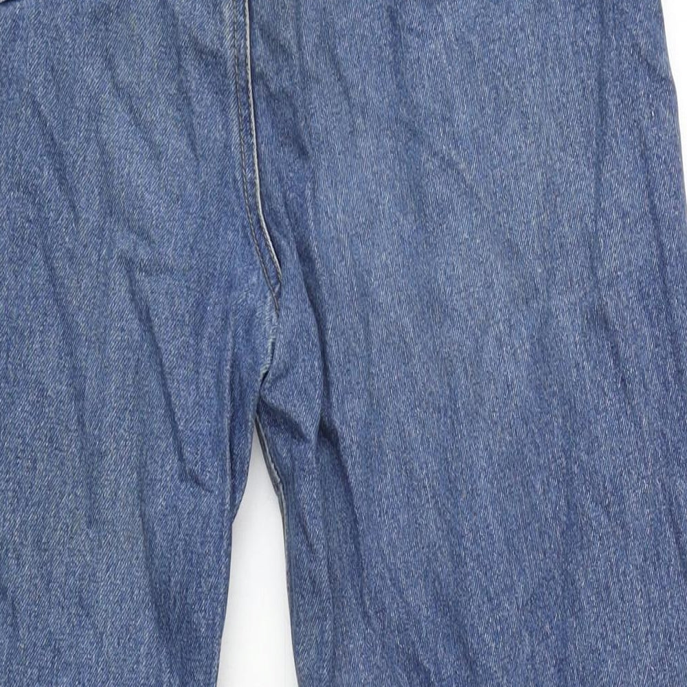 Edge Mens Blue Cotton Straight Jeans Size 34 in L30 in Regular Zip