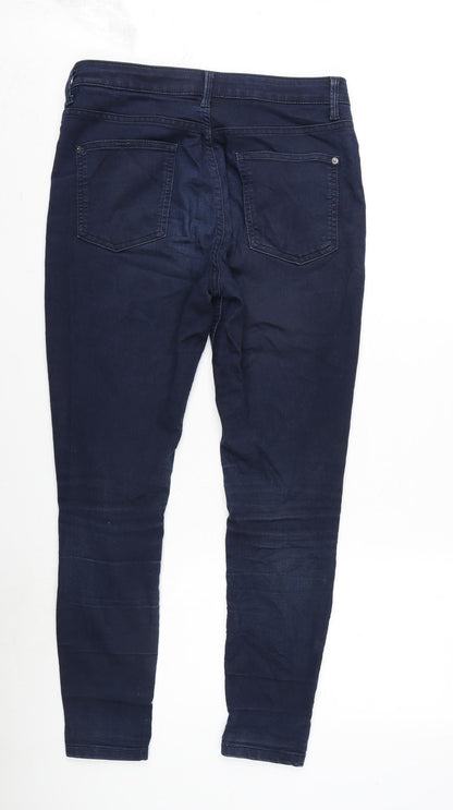 Womens UK Size 12 Marks and Spencer Regular Fit Straight Blue Jeans