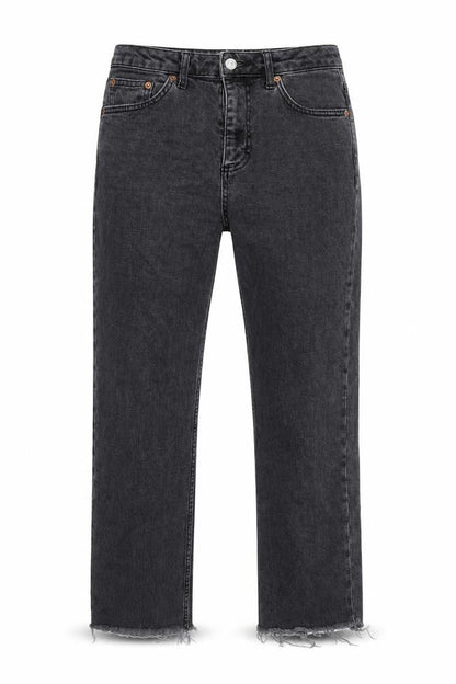 Womens UK Size 28 Topshop Regular Fit Straight Grey Jeans