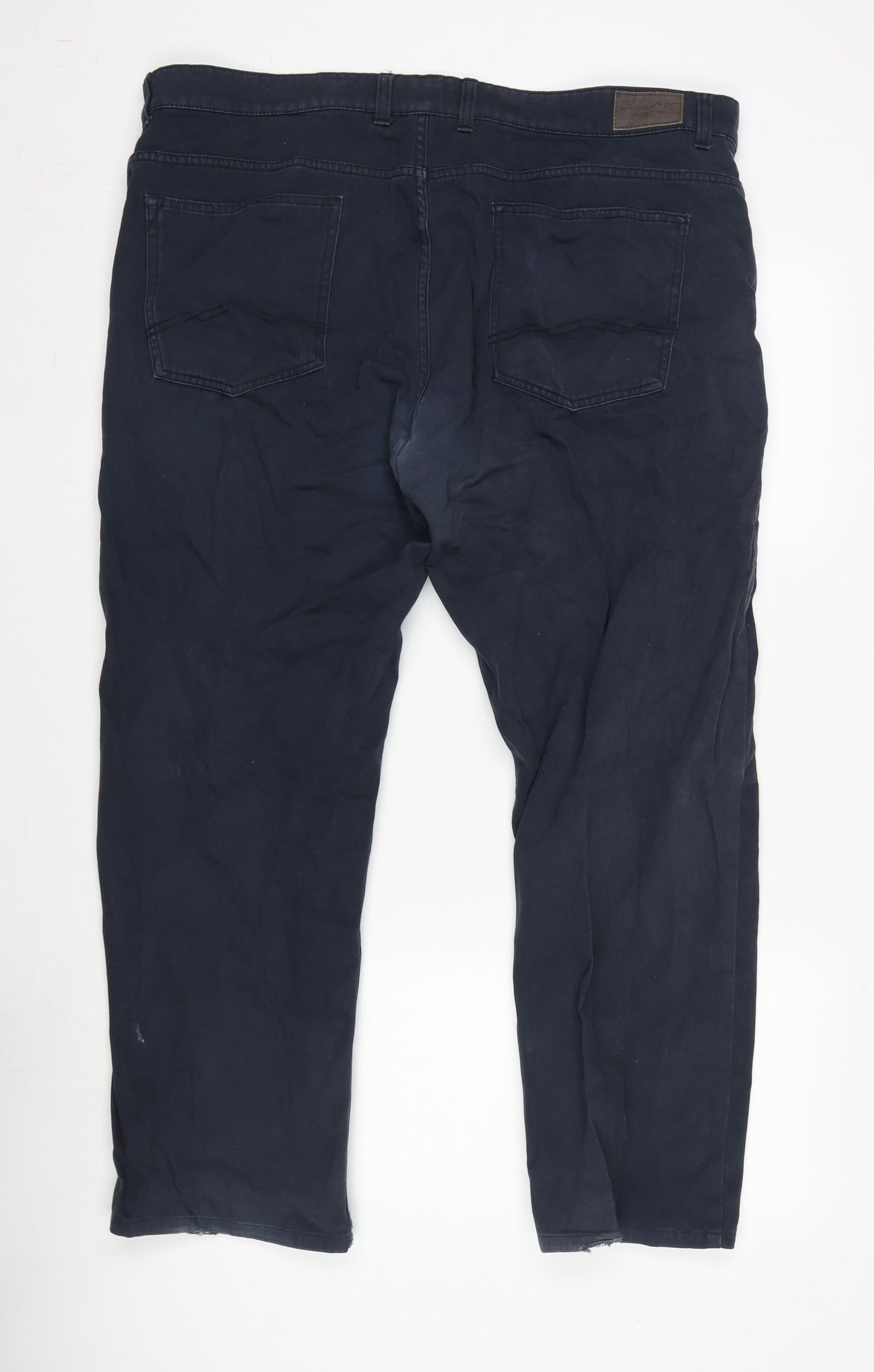 Canda Mens Blue Cotton Blend Straight Jeans Size 42 in L28 in Regular Zip