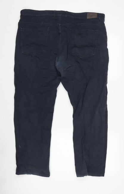 Canda Mens Blue Cotton Blend Straight Jeans Size 42 in L28 in Regular Zip