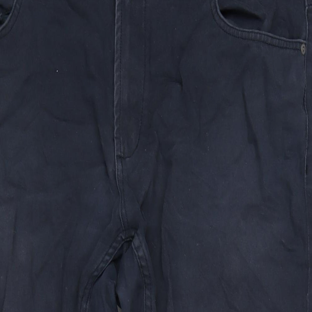 Canda Mens Blue Cotton Blend Straight Jeans Size 42 in L28 in Regular Zip