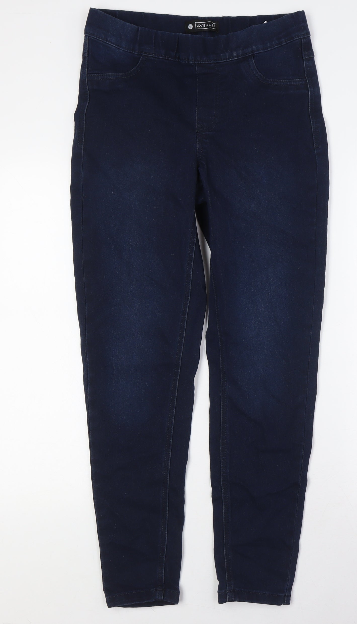 Avenue Womens Blue Cotton Jegging Jeans Size 12 L28 in Regular