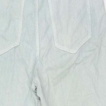 Womens UK Size 12 MNG Regular Fit Mom Green Jeans