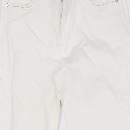 Womens UK Size 10 Miss Captain Regular Fit Skinny White Jeans