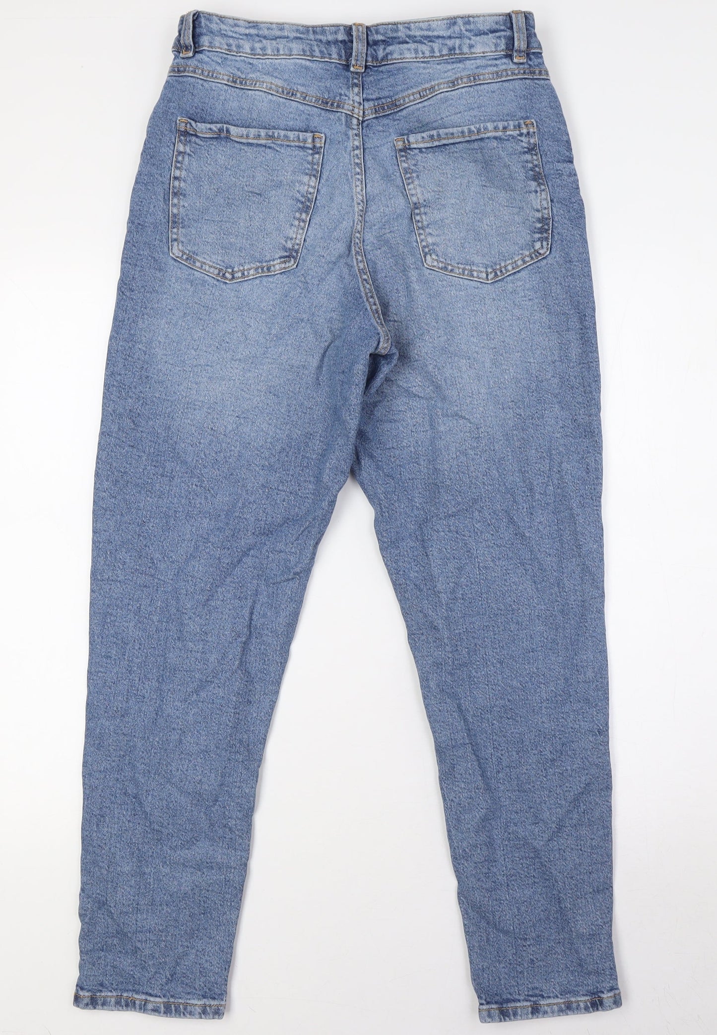 Denim Co Womens Blue Cotton Straight Jeans Size 10 L29 in Regular Button