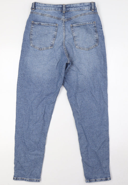 Denim Co Womens Blue Cotton Straight Jeans Size 10 L29 in Regular Button