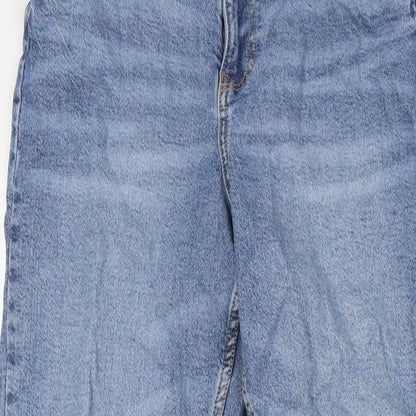 Denim Co Womens Blue Cotton Straight Jeans Size 10 L29 in Regular Button