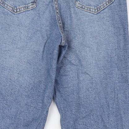 Denim Co Womens Blue Cotton Straight Jeans Size 10 L29 in Regular Button