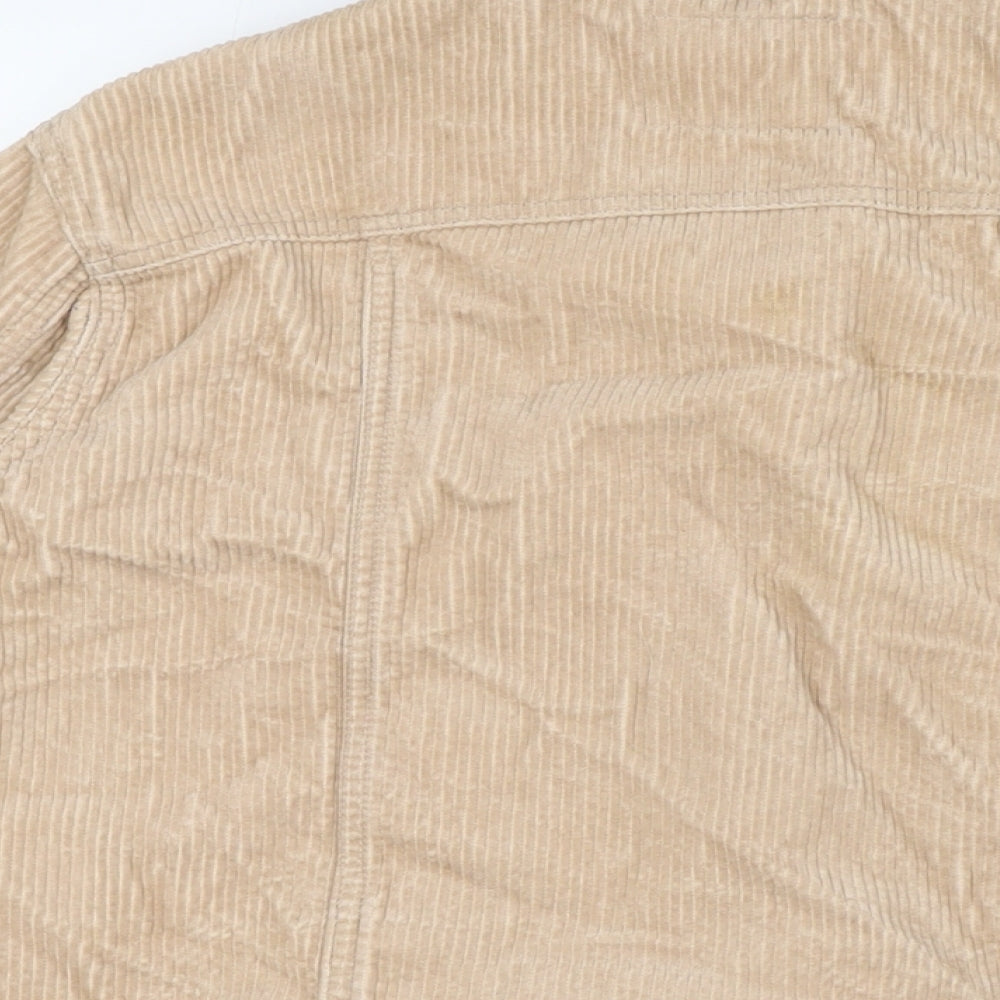 Jacoueline de Young Womens Beige Herringbone Jacket Size 10 Button