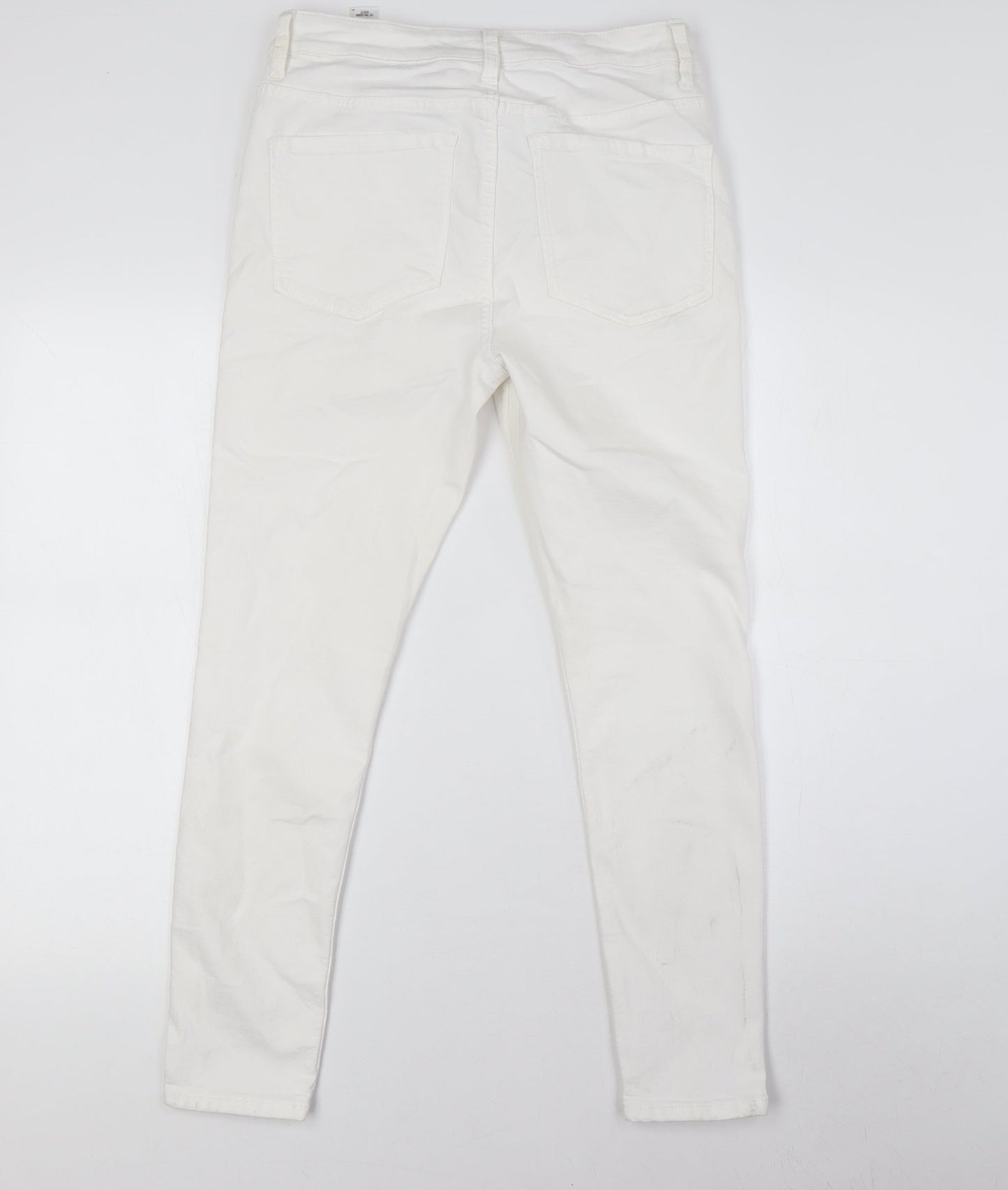 Womens UK Size 12 Marks and Spencer Regular Fit Skinny White Jeans