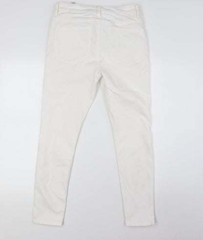 Womens UK Size 12 Marks and Spencer Regular Fit Skinny White Jeans