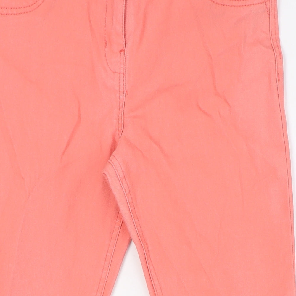 George Womens Orange Cotton Cropped Jeans Size 12 L28 in Regular Button