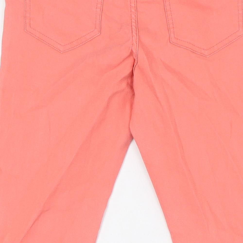 George Womens Orange Cotton Cropped Jeans Size 12 L28 in Regular Button
