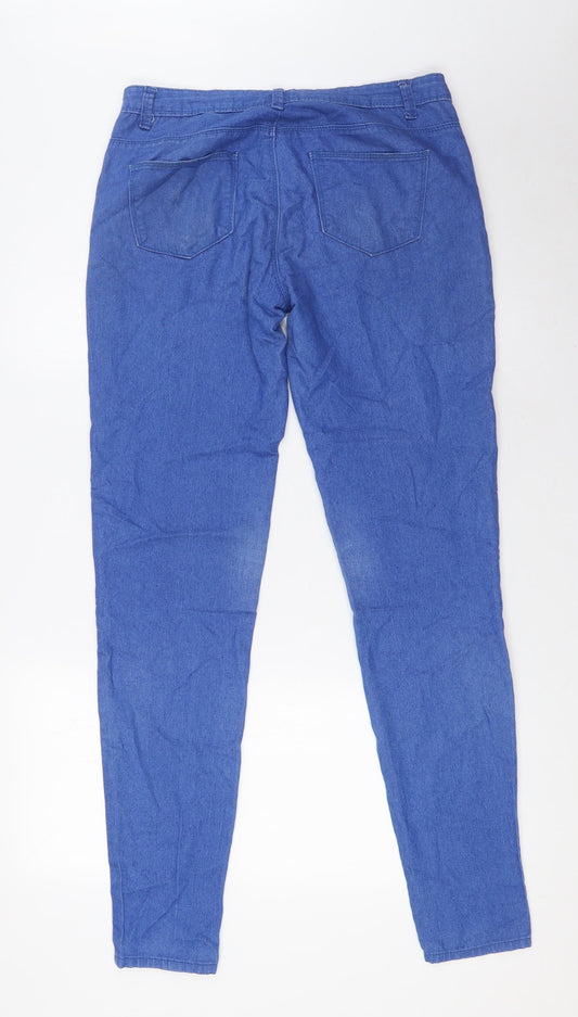 Denim Co Womens Blue Cotton Jegging Jeans Size 10 L32 in Regular Zip