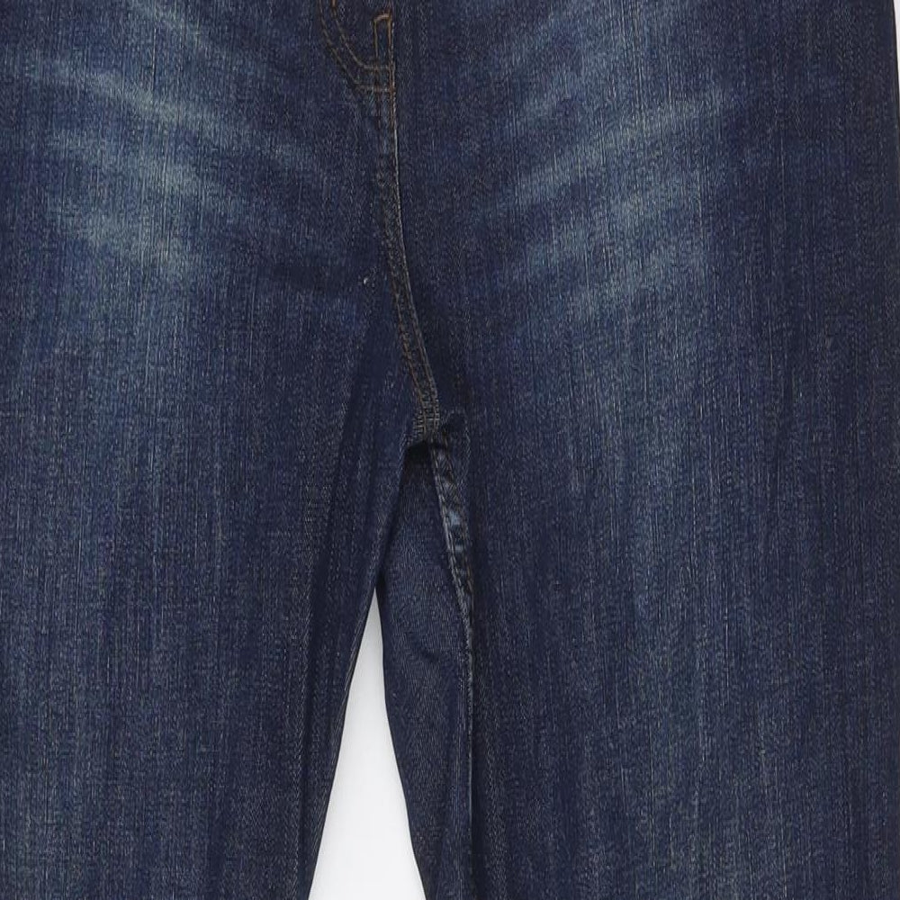 George Womens Blue Cotton Skinny Jeans Size 14 L32 in Regular Button