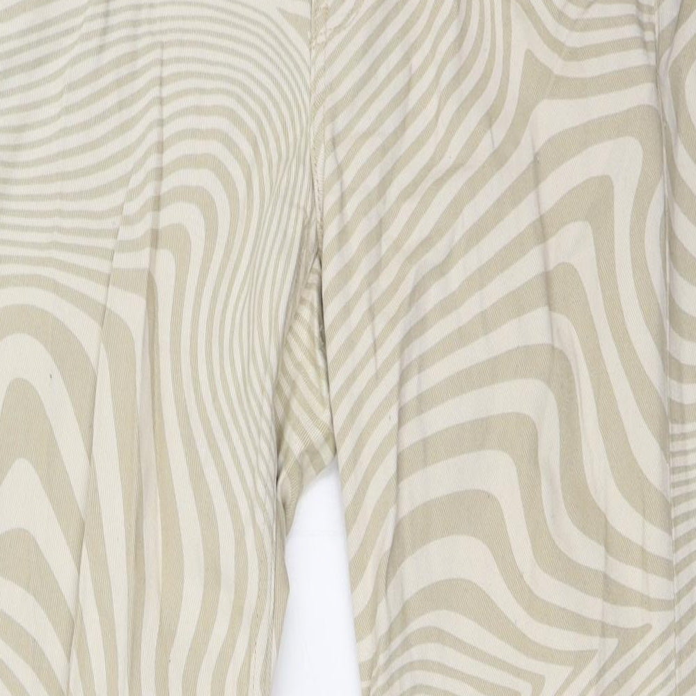 Divided by H&M Womens Beige Cotton Bootcut Jeans Size 12 L31 in Regular Button