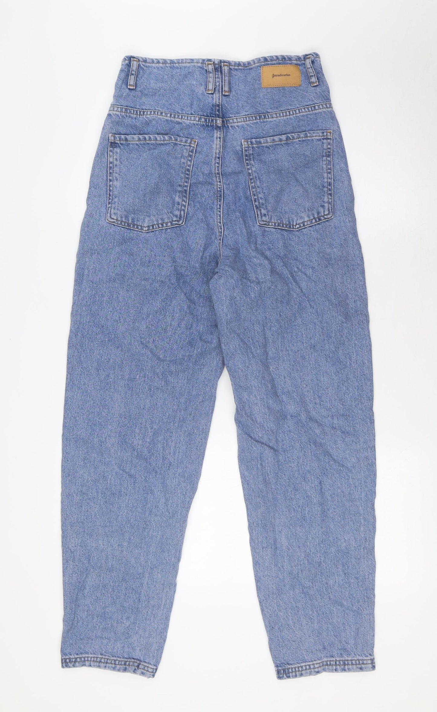Womens UK Size 6 Stradivarius Regular Fit Mom Blue Jeans