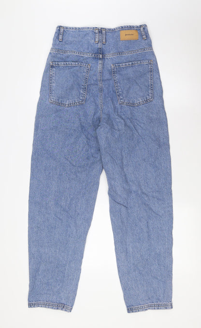 Womens UK Size 6 Stradivarius Regular Fit Mom Blue Jeans