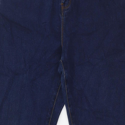 Denim Co Womens Blue Cotton Skinny Jeans Size 12 L32 in Regular Button