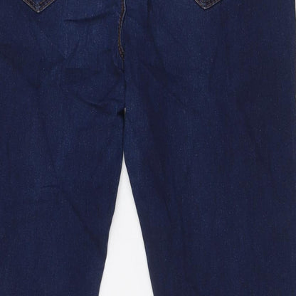 Denim Co Womens Blue Cotton Skinny Jeans Size 12 L32 in Regular Button