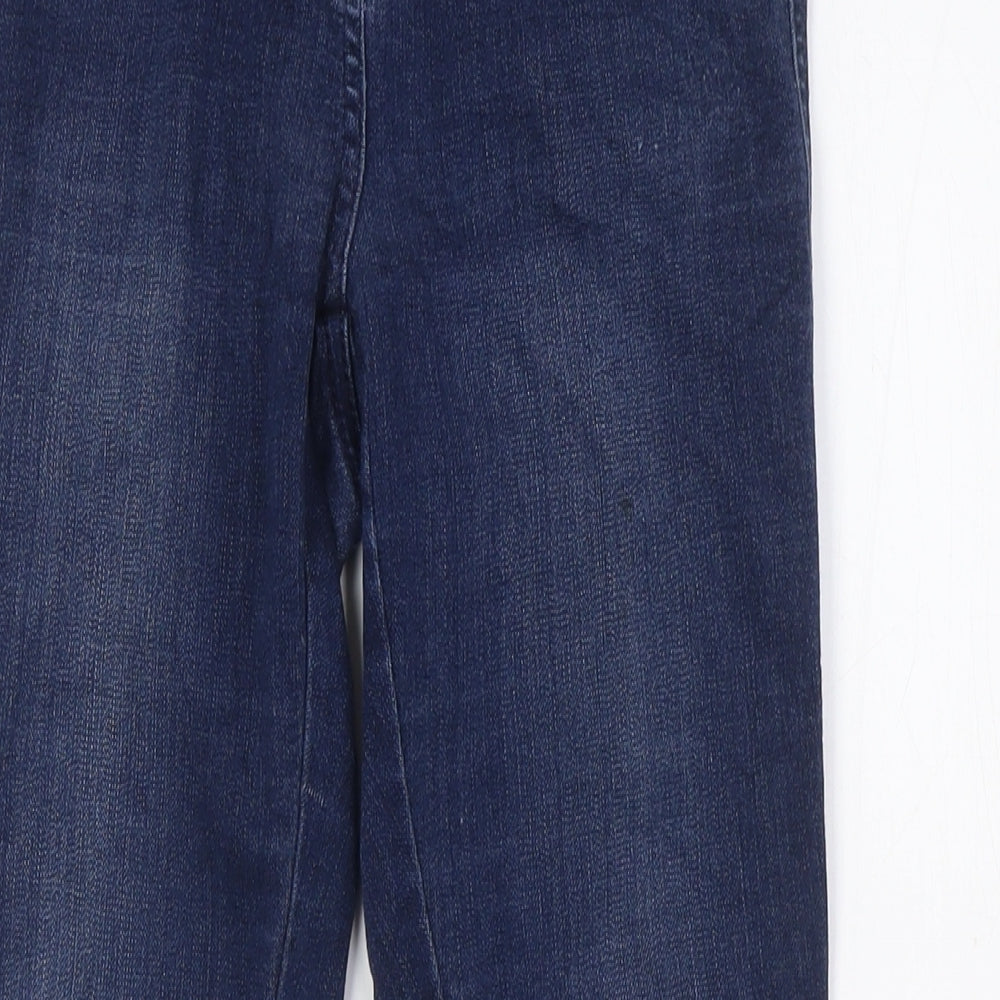 NEXT Womens Blue Cotton Skinny Jeans Size 6 L27 in Regular Button