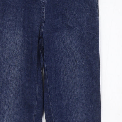 NEXT Womens Blue Cotton Skinny Jeans Size 6 L27 in Regular Button