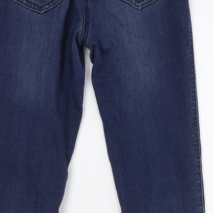 NEXT Womens Blue Cotton Skinny Jeans Size 6 L27 in Regular Button