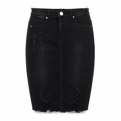 Womens UK Size 10 Denim Club Straight & Pencil Denim Skirt
