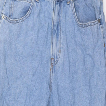&Denim Womens Blue Cotton Mom Jeans Size 10 L32 in Regular Button