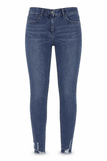 Womens UK Size 8 Papaya Regular Fit Skinny Blue Jeans