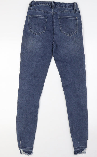 Womens UK Size 8 Papaya Regular Fit Skinny Blue Jeans