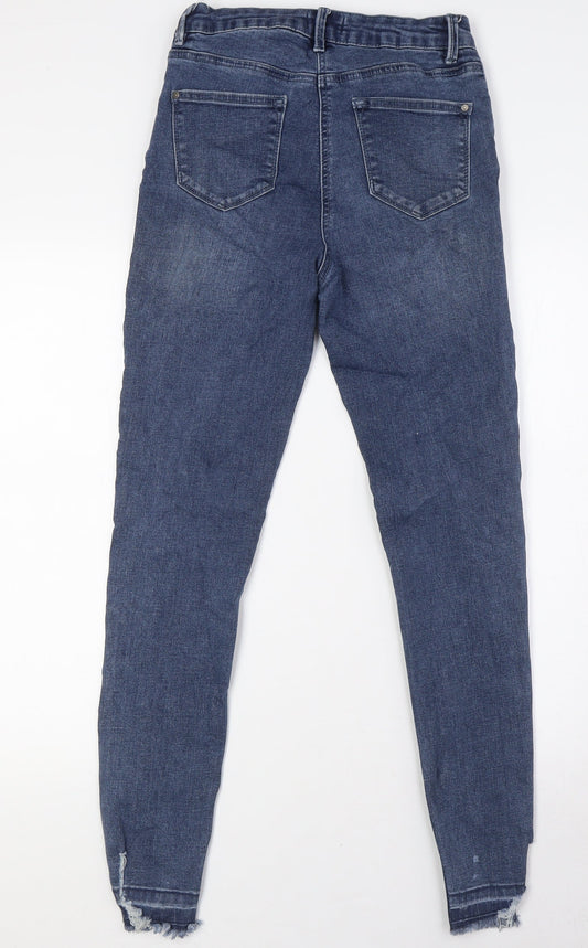 Womens UK Size 8 Papaya Regular Fit Skinny Blue Jeans
