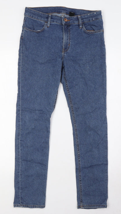 &Denim Girls Blue Cotton Skinny Jeans Size 12-13 Years L28 in Regular