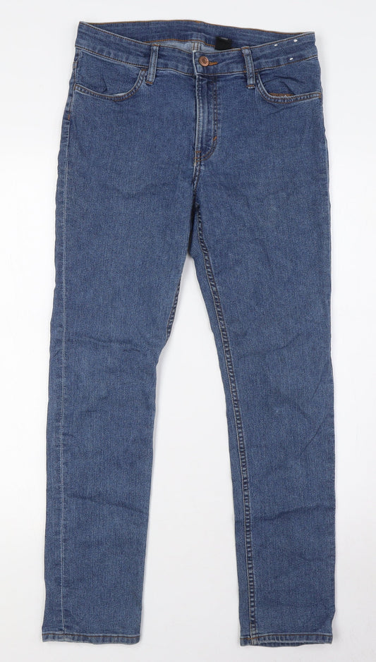 &Denim Girls Blue Cotton Skinny Jeans Size 12-13 Years L28 in Regular