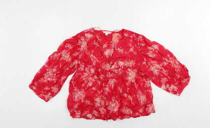 Womens UK Size S Per Una Pink Basic Blouse