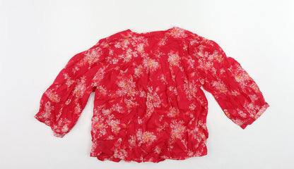 Womens UK Size S Per Una Pink Basic Blouse