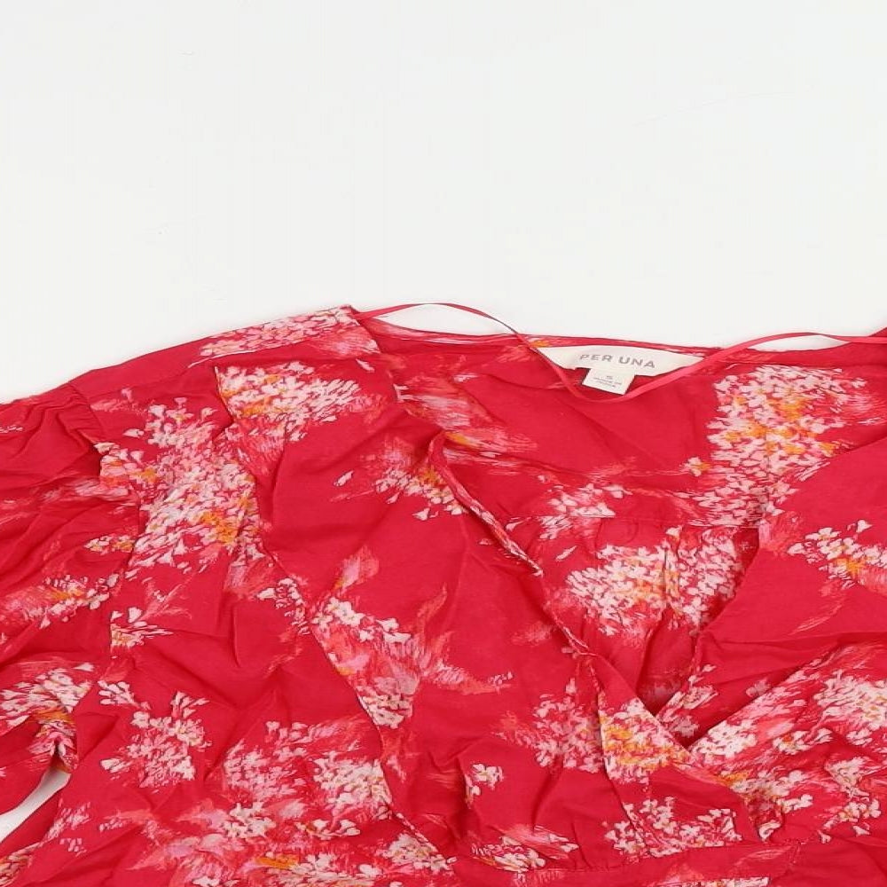 Womens UK Size S Per Una Pink Basic Blouse