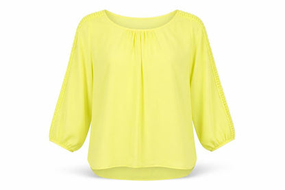 Womens UK Size M Wallis Yellow Basic Blouse
