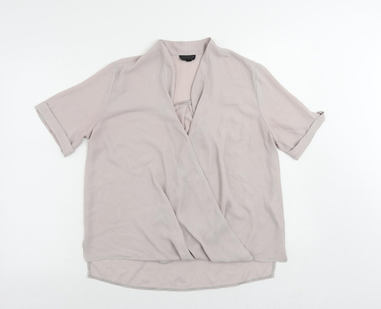 Womens UK Size 10 Topshop Pink Basic Blouse