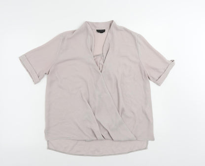 Womens UK Size 10 Topshop Pink Basic Blouse