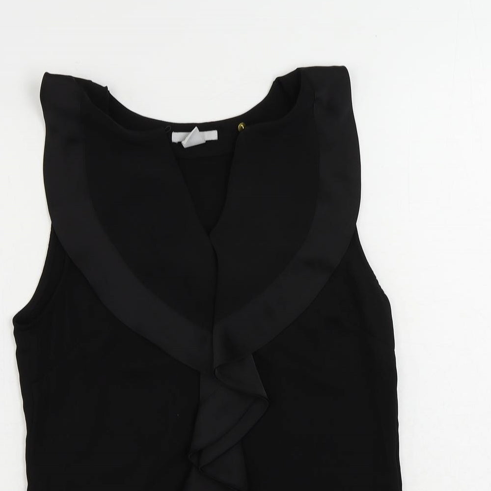 Womens UK Size 8 H&M Black Basic Blouse