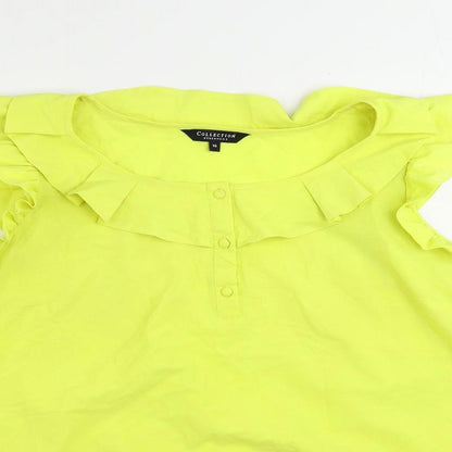 Womens UK Size 16 Debenhams Yellow Basic Blouse