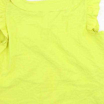 Womens UK Size 16 Debenhams Yellow Basic Blouse